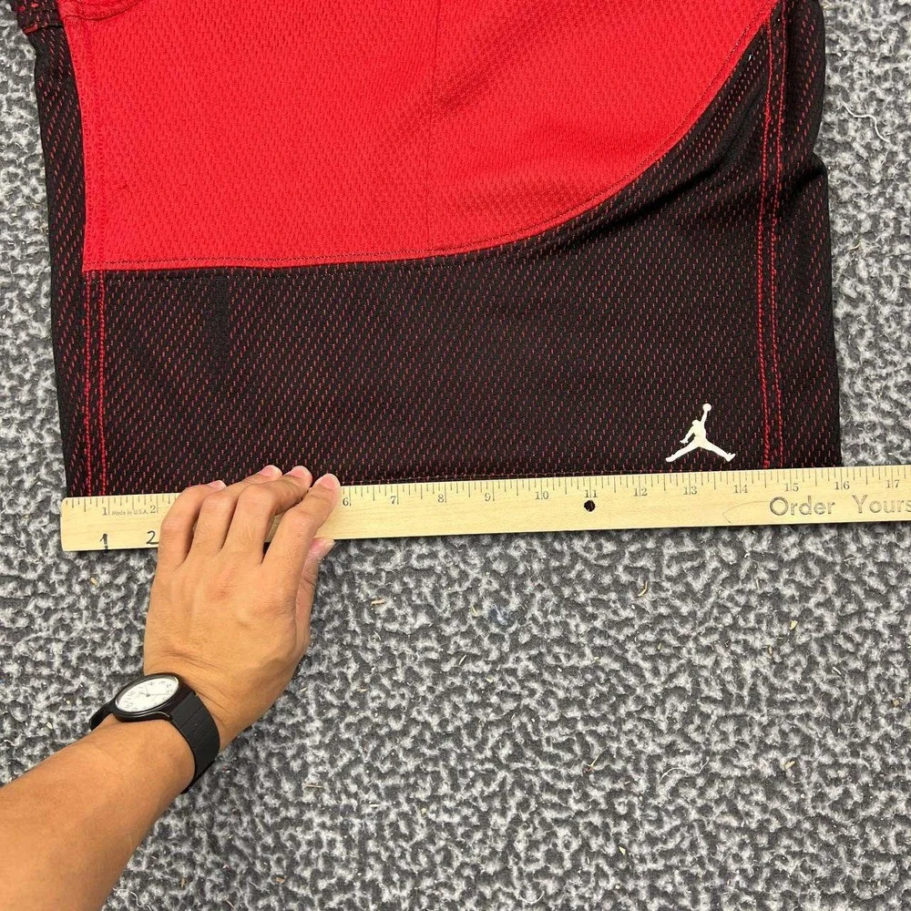 Air Jordan Athletic Shorts Men XXL Red Black Mesh Basketball Jumpman Reversible